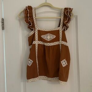 Sezane peasant tank top